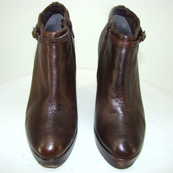 LIEBESKIND WOMENS BROWN LEATHER ANKLE BOOTS SIZE 38 / US 7.5 C122 - Picture 6 of 13